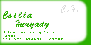 csilla hunyady business card